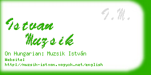 istvan muzsik business card